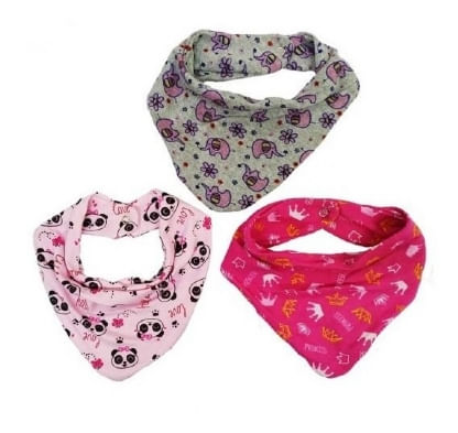 KIT BABADOR BANDANA EM SUEDINE - ESTAMPADO - 3 UNIDADES # 301852 - MAFESSONI