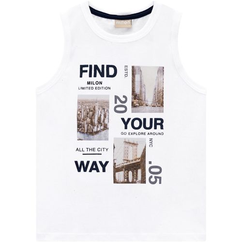 CAMISETA REGATA INFANTIL - MASCULINO - TAMANHO 10 AO 14 # 13450 - MILON