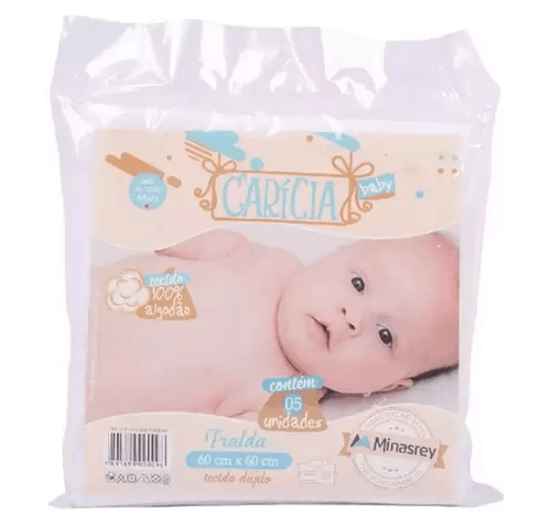 KIT FRALDA LISA CARICIA - 60X60CM - 5 UNIDADES # 1113 - MINASREY