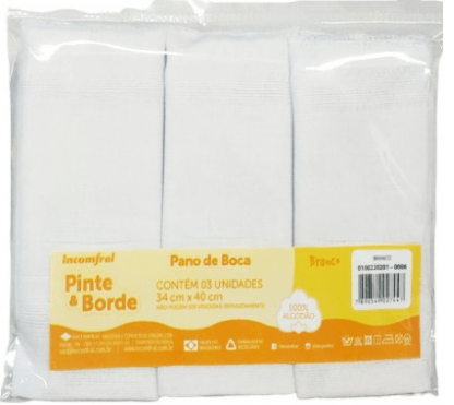 BABETE PINTE E BORDE - 32X32 CM - 3 UNIDADES # 1730 - MINASREY