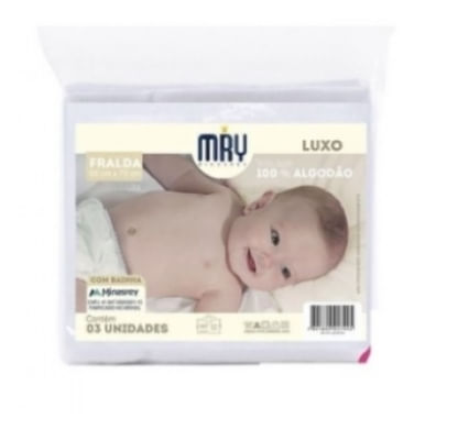 FRALDA  BAINHA LUXO 70X65CM  COM 3 UNIDADES # 1799 - MINASREY