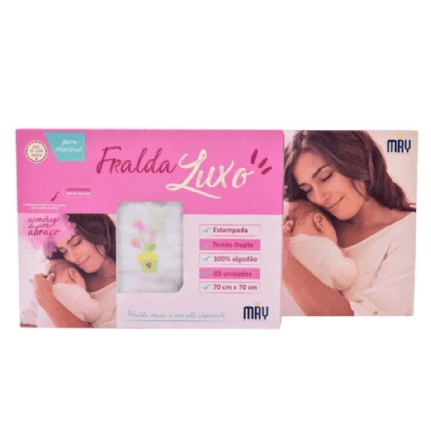 FRALDA ESTAMPADA - 70X70CM - 5 UNIDADES # 1792 - MINASREY