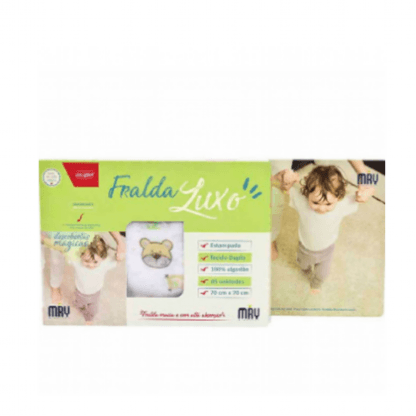 FRALDA ESTAMPADA LUXO - 70X70CM - 5 UNIDADES # 1763 - MINASREY