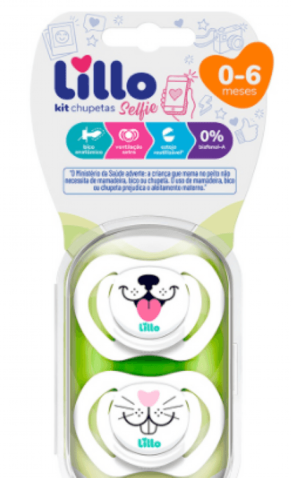 KIT CHUPETA SELFIE BICO ANATÔMICO T.1 # 632101 - LILLO