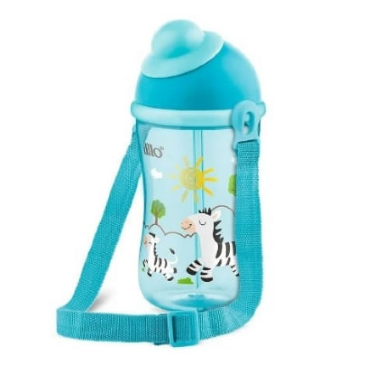 COPO CANTIL ANTIVAZAMENTO COM CANUDO EM SILICONE - 390ML # 623621 - LILLO