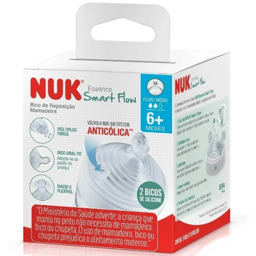 BICO SILICONE ESSENCE FLUXO MÉDIO - 2 UNIDADES # PA7014-2U - NUK