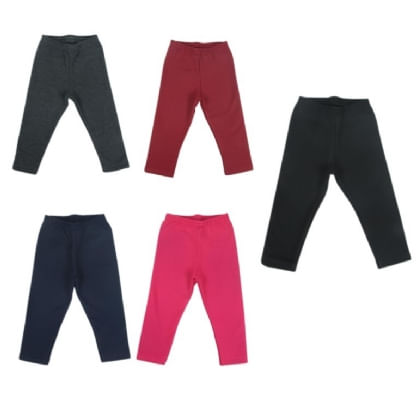KIT CALÇA LEGGING FLANELADA LISA DE MOLECOTTON - PROMOÇÃO - 3 UNIDADES - TAMANHO P AO G # 134517