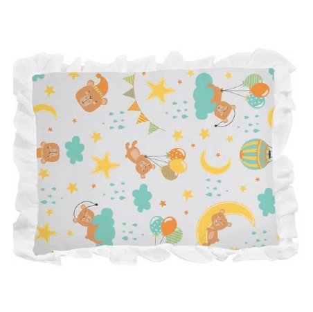 TRAVESSEIRO COM BABADO - BABY NICE - 28X35CM # 341014 - MINASREY