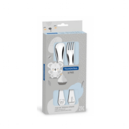 CONJUNTO TALHERES INOX INFANTIL - COM 2 PEÇAS # 66973010 - TRAMONTINA