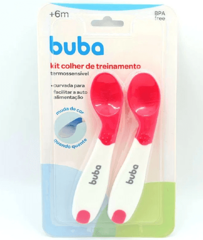 KIT COLHER DE TREINAMENTO TERMOSSENSÍVEL - 2 PEÇAS # 14465 - BUBA
