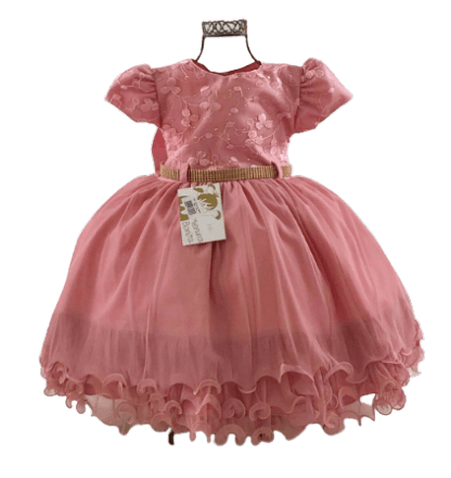 VESTIDO DE FESTA - TAMANHO 1 AO 3 # 2140 - MENINA BONITA