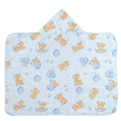 TOALHA COM CAPUZ ESTAMPADA BERCINHO # 760470 - INCOMFRAL