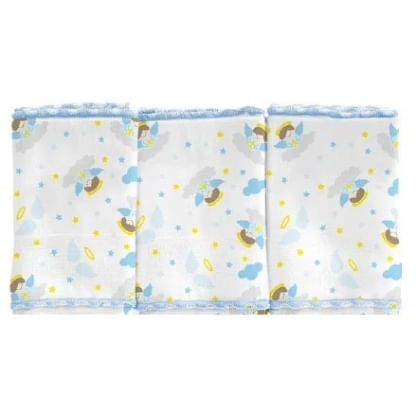 PANO DE BOCA ANJO DA GUARDA COM FESTONE - 3 UNIDADES# 580010 - INCOMFRAL