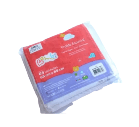 FRALDA ESPECIAL BUBLIM  - LISO - 5 UNIDADES # 320040 - INCOMFRAL