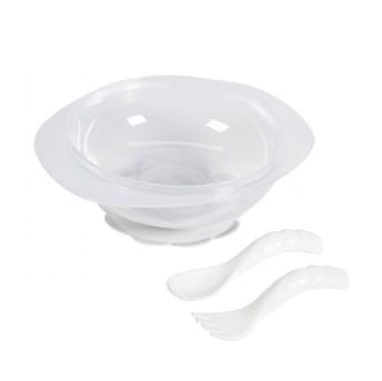 KIT PRATO PRATO BOWL COM VENTOSA + TALHERES # 01468 - DERMIWIL BABY GO