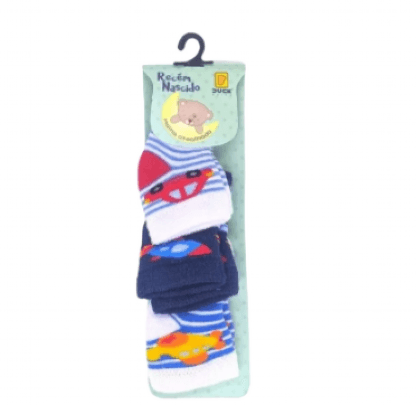 KIT MEIA RN ATOALHADO - 3 PARES # 0259805505 - CONDE DUCK