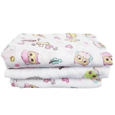 TOALHA FRALDA PARAPIPI-  65CMX110CM - 3 UNIDADES # 1040 - MINASREY