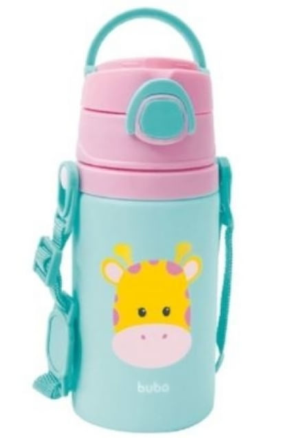 GARRAFINHA DE ALUMINIO ANIMAL FUN GIRAFA - 450ML # 12118 - BUBA
