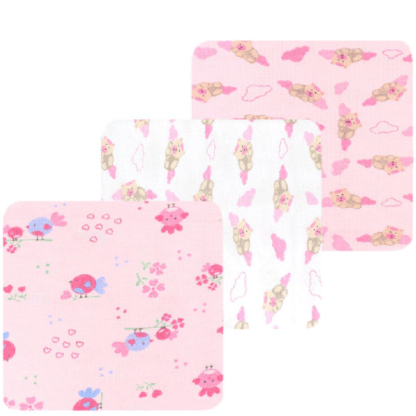 CUEIRO ESTAMPADO 50CM X 70CM - 3 UNIDADES - BERCINHO # 280060 - INCOMFRAL