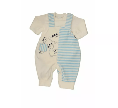 JARDINEIRA COM BODY - MASCULINO - TAMANHO RN AO G # 2092 - PETUTINHA