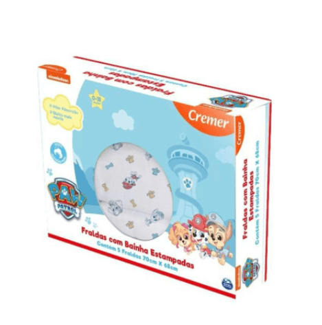 FRALDA LUXO BAINHA  PATRULHA CANINA - 5 UNIDADES # 646016 - CREMER