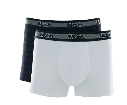 CUECA BOXER COTTON - COM 2  UNIDADES # 110.09 - MASH