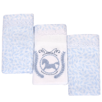 FRALDA ESTAMPADA -  3 UNIDADES - LOUPIOT CLEAN - 70X68CM # 351604 - MINASREY