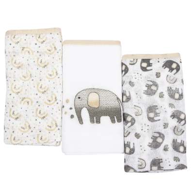 FRALDA ESTAMPADA BORDADA COM BAINHA 70X68 CM - 3 UNIDADES # 311507 - MINASREY