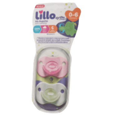 KIT CHUPETA CALMING SOFT NIGHT 100% SILICONE - TAMANHO 1 # 632931 - LILLO