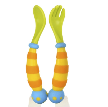 KIT COLHER  E GARFO DIVERTIDOS # NB05294 - NUBY (CAJOVIL)