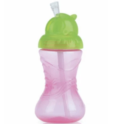 COPO COM CANUDO DE SILICONE E TAMPA RETRÁTIL - 300ML # NB10157 - NUBY (CAJOVIL)