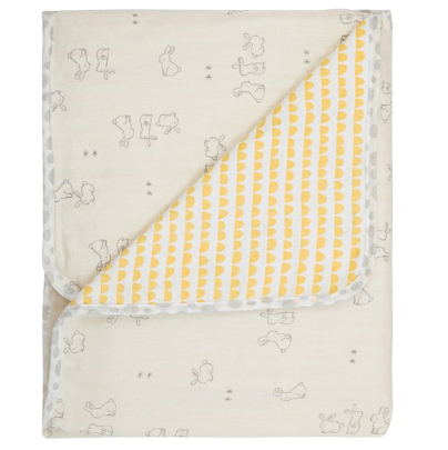 MANTA FLANELADA FAMILIA COELHO  - COMPOSE - DUPLA FACE - 90CMX80CM # 47801615 - PAPI