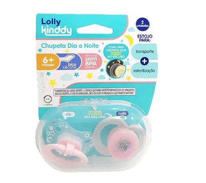 CHUPETA STAR DIA E NOITE - SILICONE ORTO T.2 - 2 UNIDADES # 5815-02-F - LOLLY BABY