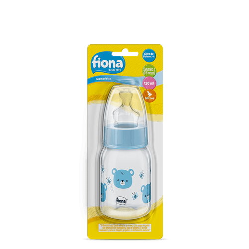 MAMADEIRA DESENHOS FIONA ORTO SILICONE - TAMANHO 1 - 120ML # 807020 - LILLO