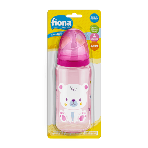 MAMADEIRA DESENHOS FIONA  ORTO SILICONE 300ML - TAMANHO 2 # 641531/807331 - LILLO