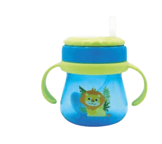COPO ANTIVAZAMENTO COM CANUDO DE SILICONE 250ML # 3086 - KITSTAR