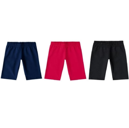 BERMUDA CICLISTA INFANTIL - FEMININO - 3 PEÇAS - TAMANHO 4 AO 8 # 106315 - KYLY