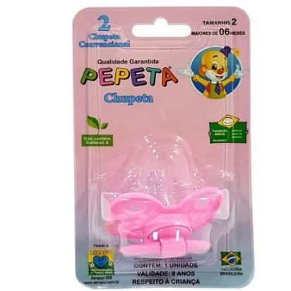 CHUPETA BICO REDONDO SILICONE TAMANHO 2 # 1606-RS - PEPETA