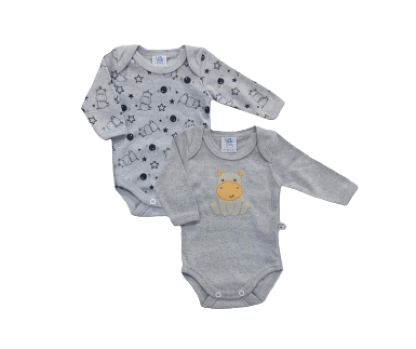 KIT BODY MANGA LONGA - 2 UNIDADES - TAMANHO PREMATURO # KB27P - LENE