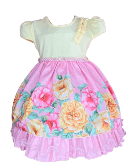 VESTIDO DE FESTA ESTAMPADO - TAMANHO 1 AO 3 # 5975 - RAFA GIRLS
