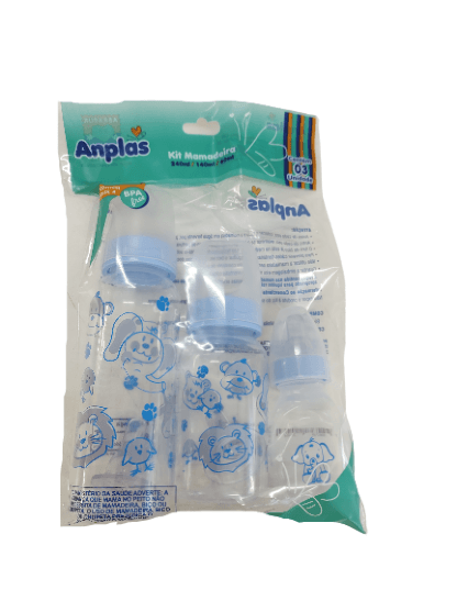 KIT MAMADEIRA CRISTAL - 3 UNIDADES -  60ML - 140ML - 240ML # 3510 - PETITA