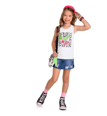 REGATA FEMININA NEON - INFANTIL - TAMANHO 4 AO 8 # 111794 - KYLY