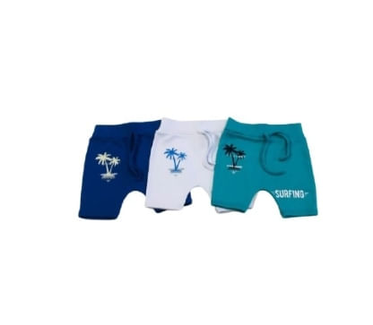 KIT SHORTS SARUEL - 3 UNIDADES - TAMANHO P AO G # 4041N - KORTE REKORTE