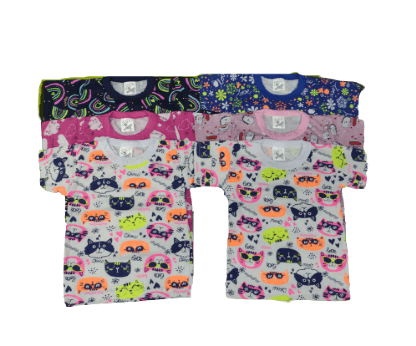 KIT CAMISETA MANGA CURTA ESTAMPADA SEM BOTÃO - 6 UNIDADES - TAMANHO 1 AO 3 # 600119 - MAFESSONI