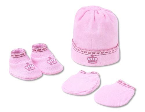 KIT SAPATO/LUVA/TOUCA TRICO - TAMANHO P # 1008 - FIO DE AMOR