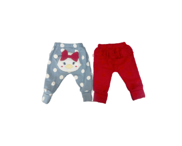 KIT CALÇA PÉ REVERSIVEL -  2 UNIDADES - TAMANHO RN AO G # 8171K - BICHO MOLHADO