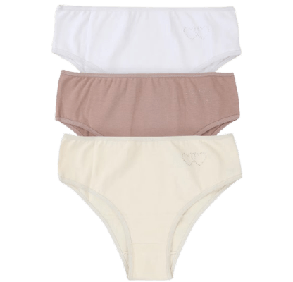 KIT CALCINHA BÁSICA DE COTTON - 3 UNIDADES - TAMANHO M AO GG # 209 - ROSASTYL