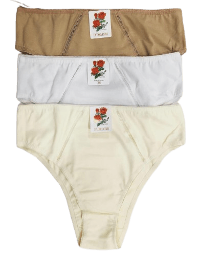 KIT CALCINHA TANGA LISA DE COTTON - 3 UNIDADES - TAMANHO P AO G # 0113 - ROSASTYL