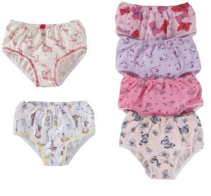 KIT CALCINHA INFANTIL ESTAMPADA - 3 UNIDADES # 340 - KELLYNHA
