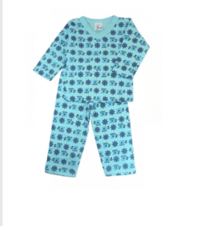 PIJAMA MANGA LONGA MOLETINHO FELPADO E ESTAMPADO - TAMANHO 4 AO 8 # 200339 - MAFESSONI